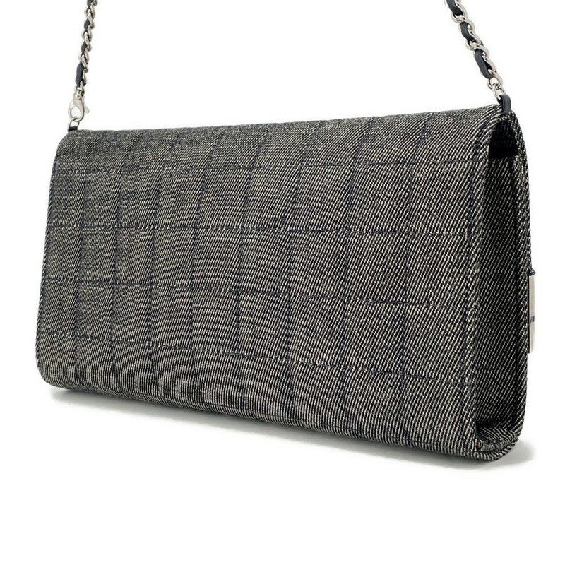 シャネル チェーンショルダーバッグ ココマーク チョコバー デニム CHANEL