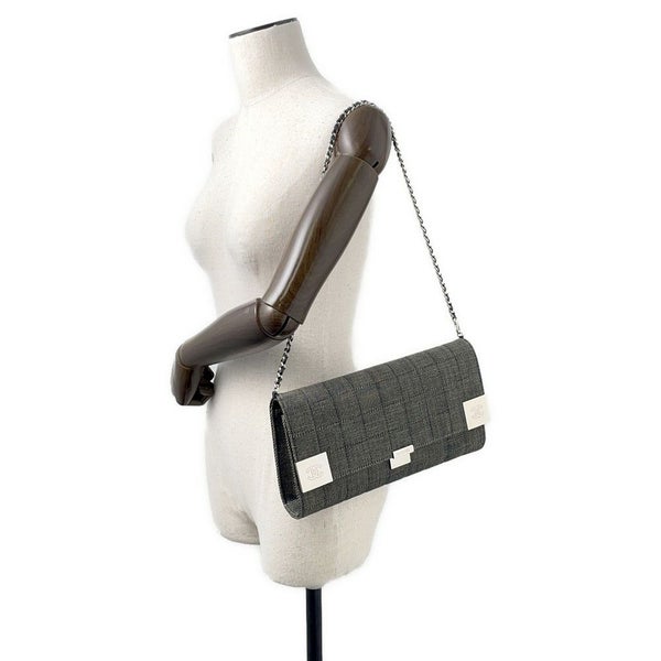 シャネル チェーンショルダーバッグ ココマーク チョコバー デニム CHANEL