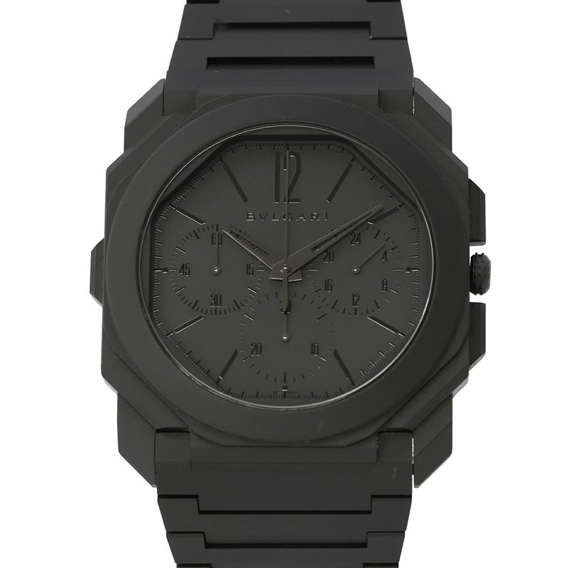 ブルガリ オクト フィニッシモ クロノグラフ GMT 103278/BGO43CXTCHGMT BVLGARI 腕時計 黒文字盤