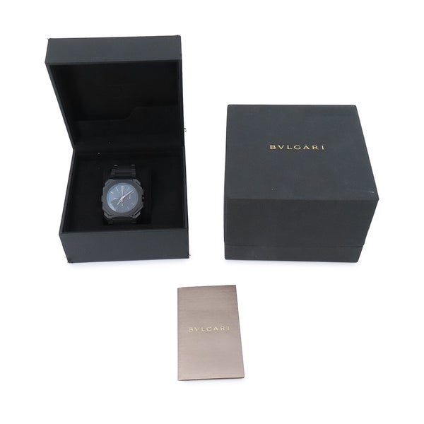 ブルガリ オクト フィニッシモ クロノグラフ GMT 103278/BGO43CXTCHGMT BVLGARI 腕時計 黒文字盤