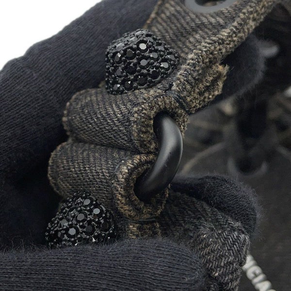 バレンシアガ ショルダーバッグ ル・カゴール XS デニム 671309 BALENCIAGA 黒 ミラー付き