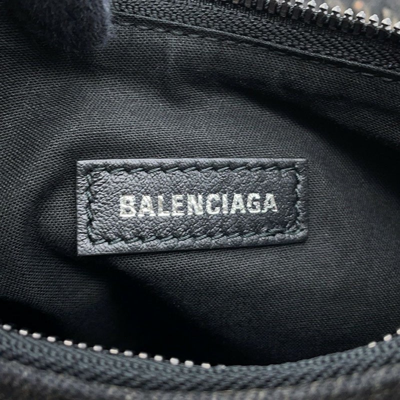 バレンシアガ ショルダーバッグ ル・カゴール XS デニム 671309 BALENCIAGA 黒 ミラー付き