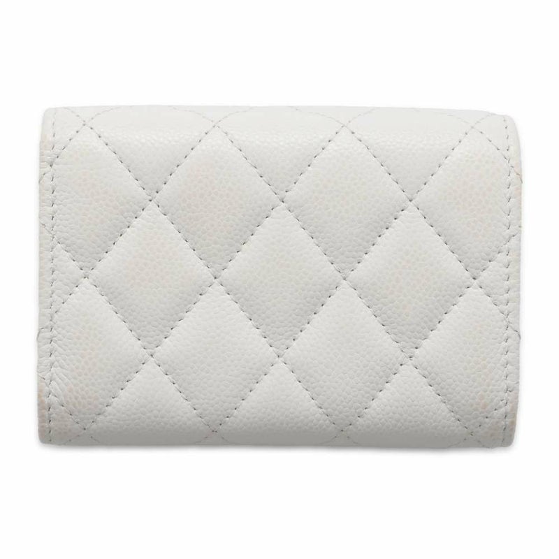 シャネル 三つ折り財布 マトラッセ ココマーク クラシック スモール フラップ ウォレット AP0230 CHANEL 財布 白