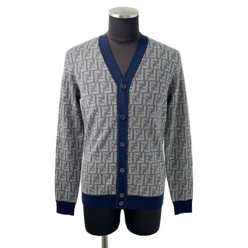 フェンディ カーディガン FFロゴ ウール メンズサイズ46 FZC491 FENDI トップス