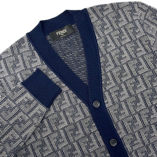 フェンディ カーディガン FFロゴ ウール メンズサイズ46 FZC491 FENDI トップス