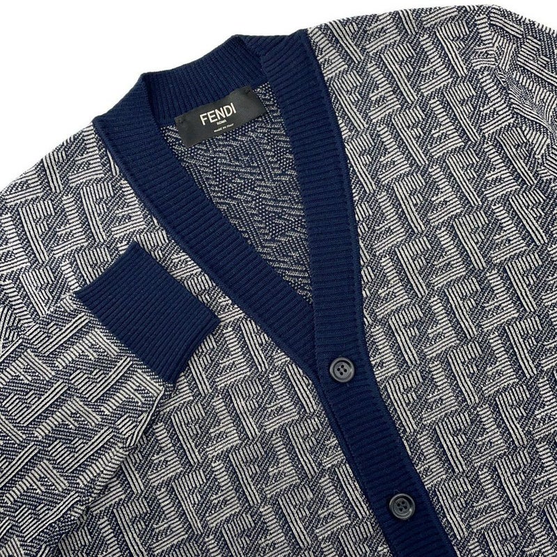 フェンディ カーディガン FFロゴ ウール メンズサイズ46 FZC491 FENDI トップス