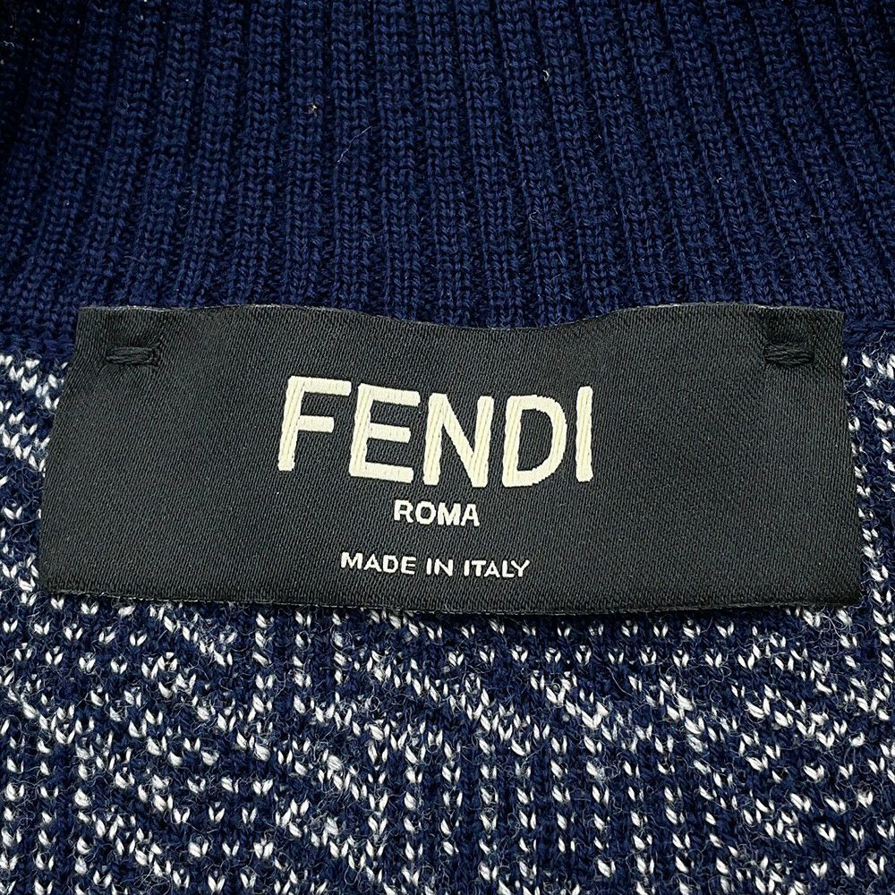 フェンディ カーディガン FFロゴ ウール メンズサイズ46 FZC491 FENDI