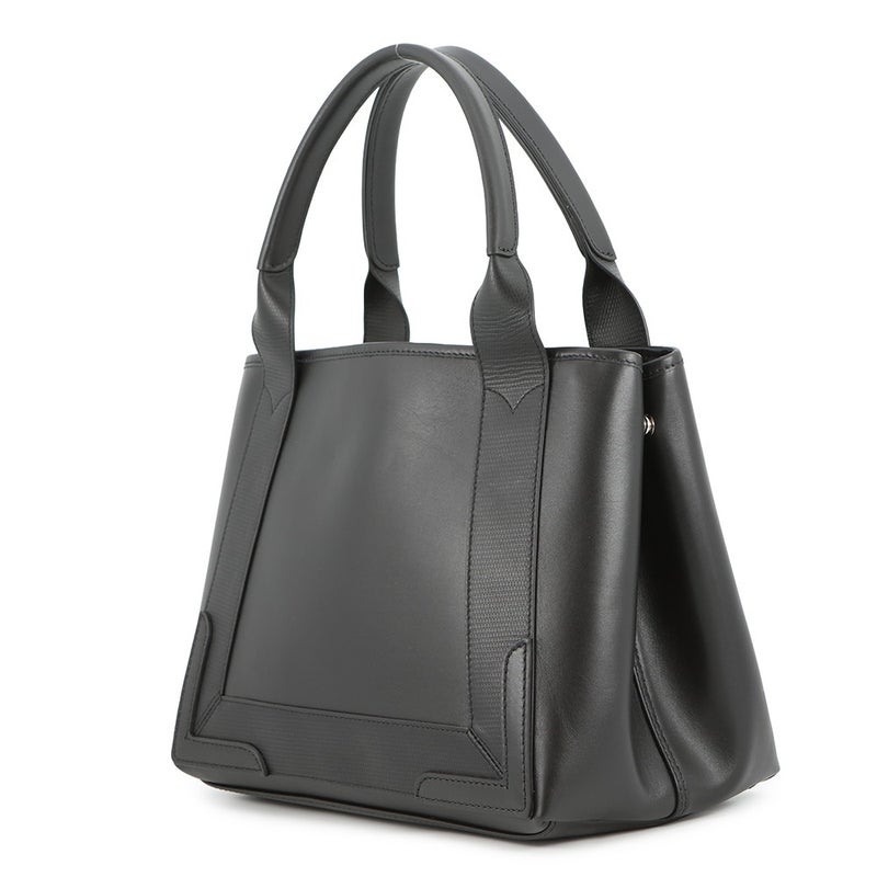 バレンシアガ トートバッグ ネイビーカバス S ポーチ付 オールレザー 339933 BALENCIAGA 黒 オールレザー