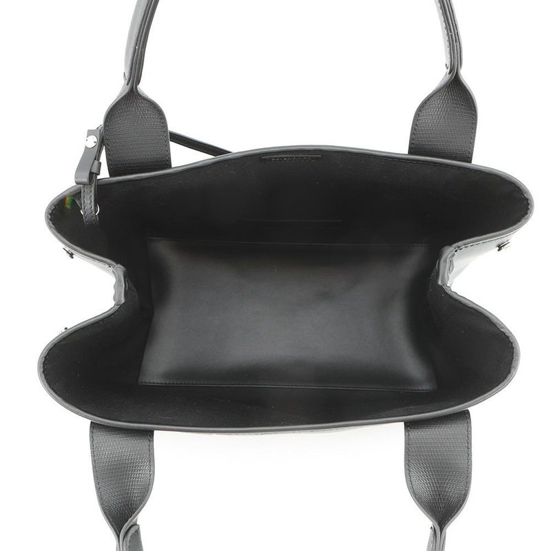 バレンシアガ トートバッグ ネイビーカバス S ポーチ付 オールレザー 339933 BALENCIAGA 黒 オールレザー