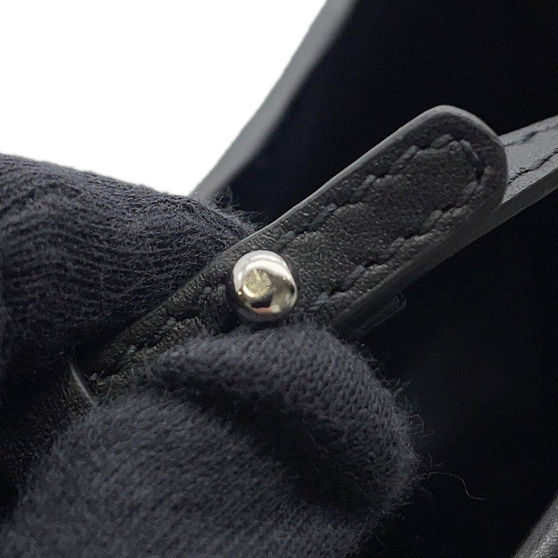 バレンシアガ トートバッグ ネイビーカバス S ポーチ付 オールレザー 339933 BALENCIAGA 黒 オールレザー