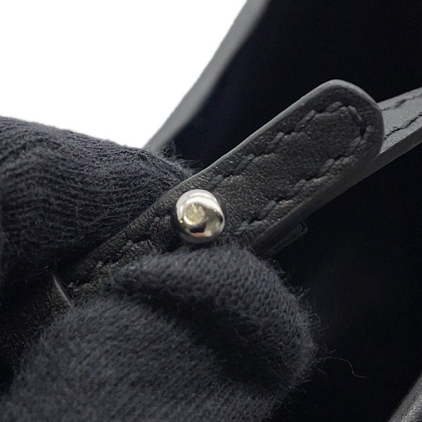 バレンシアガ トートバッグ ネイビーカバス S ポーチ付 オールレザー 339933 BALENCIAGA 黒 オールレザー