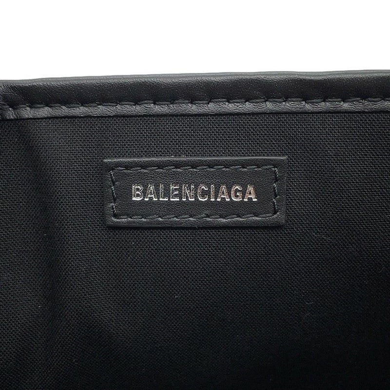 バレンシアガ トートバッグ ネイビーカバス S ポーチ付 オールレザー 339933 BALENCIAGA 黒 オールレザー