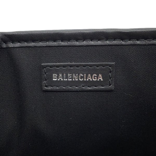 バレンシアガ トートバッグ ネイビーカバス S ポーチ付 オールレザー 339933 BALENCIAGA 黒 オールレザー