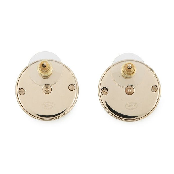 シャネル ピアス ココマーク ドーム レザー ABG001 B25A CHANEL アクセサリー 黒