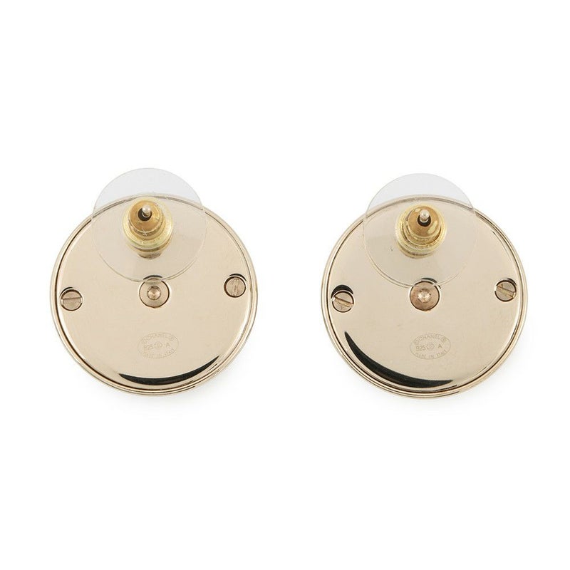 シャネル ピアス ココマーク ドーム レザー ABG001 B25A CHANEL アクセサリー 黒