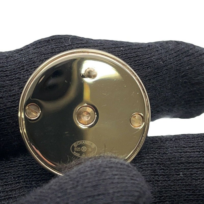 シャネル ピアス ココマーク ドーム レザー ABG001 B25A CHANEL アクセサリー 黒