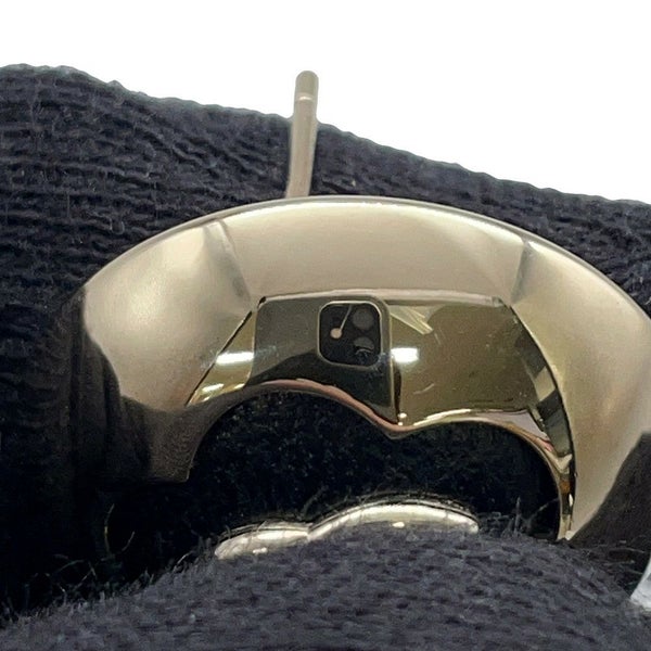 シャネル ピアス ココマーク ドーム レザー ABG001 B25A CHANEL アクセサリー 黒