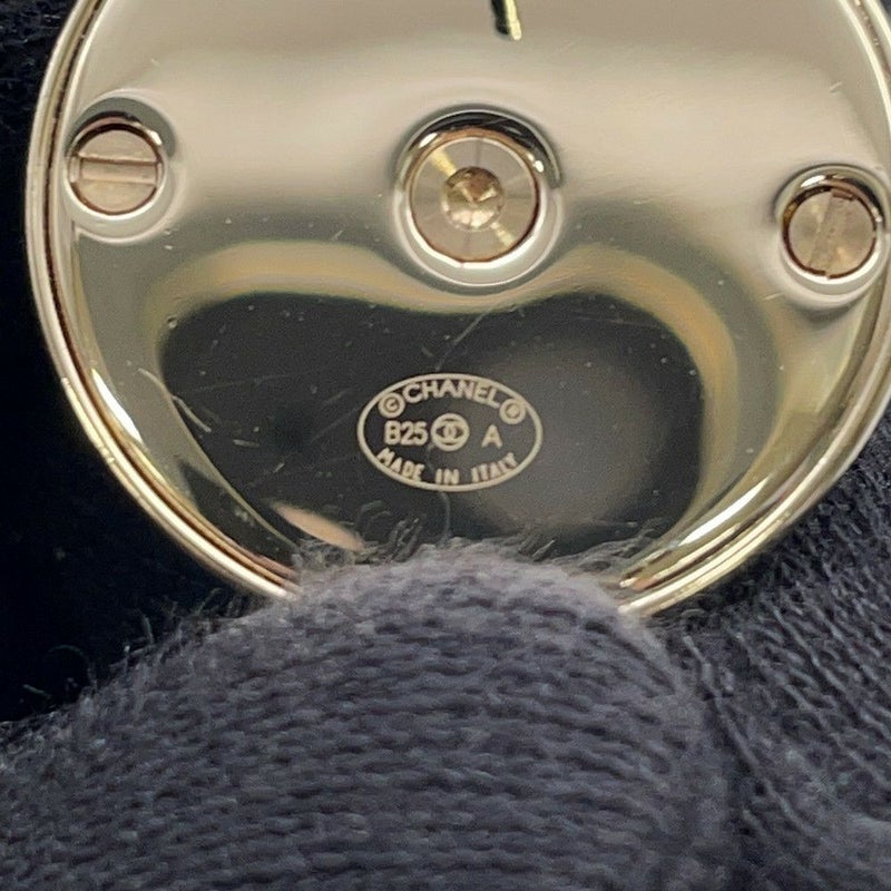 シャネル ピアス ココマーク ドーム レザー ABG001 B25A CHANEL アクセサリー 黒