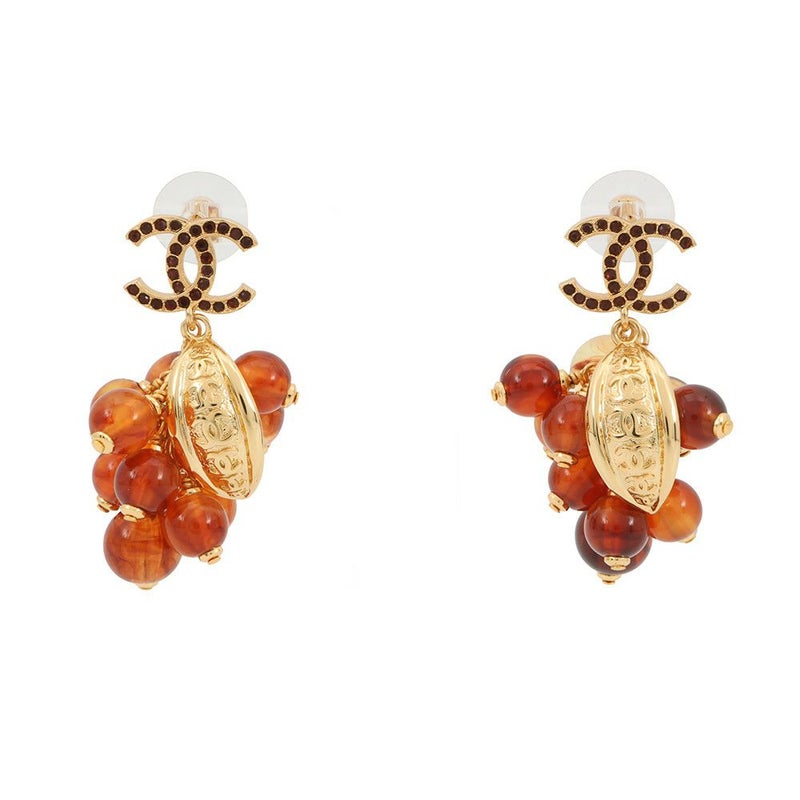 シャネル ピアス メディエダール ブドウ モチーフ ココマーク ラインストーン I 25 A ABF870 CHANEL アクセサリー