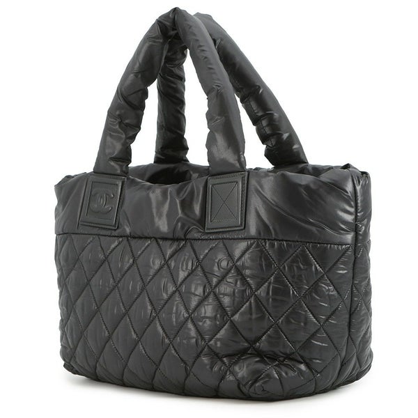 シャネル トートバッグ マトラッセ ココマーク コココクーン スモール ナイロン A48610 CHANEL 黒