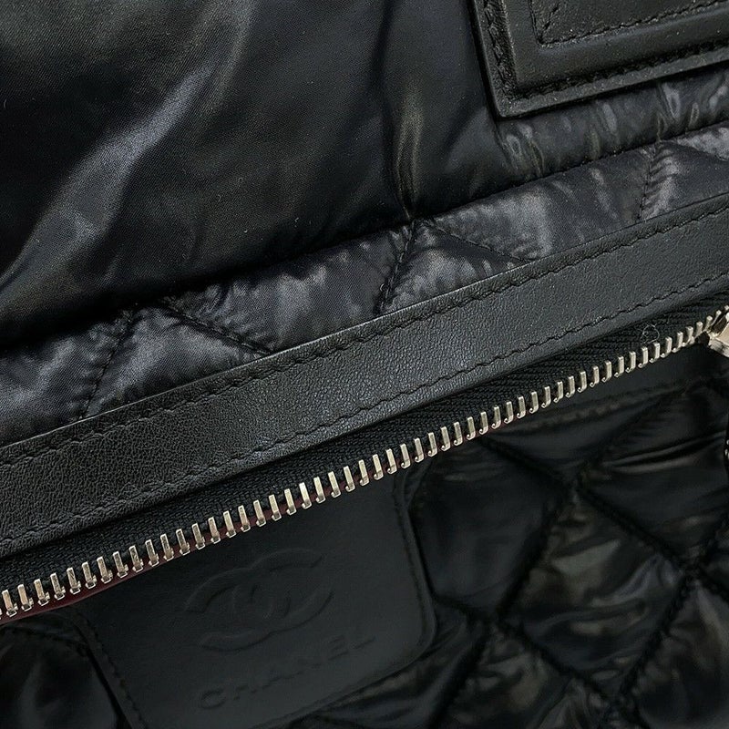 シャネル トートバッグ マトラッセ ココマーク コココクーン スモール ナイロン A48610 CHANEL 黒