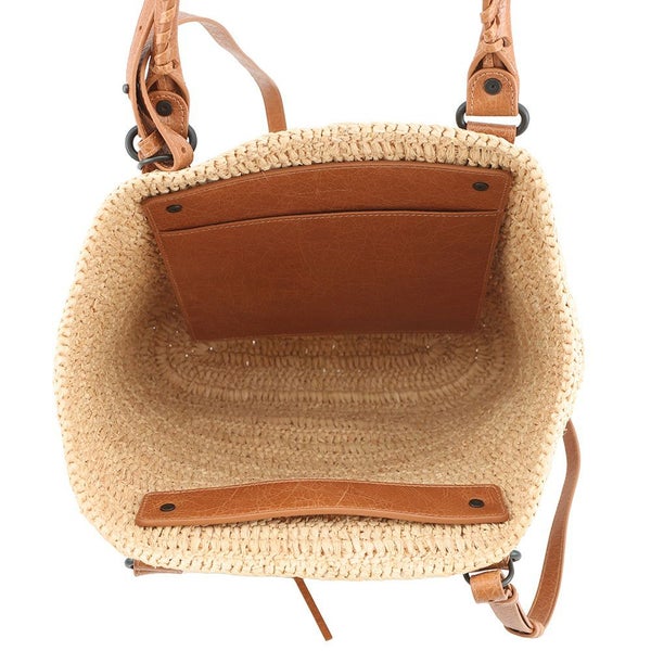 バレンシアガ ハンドバッグ Le City バスケット ミディアム ラフィア ラムスキン 828888 BALENCIAGA 2way