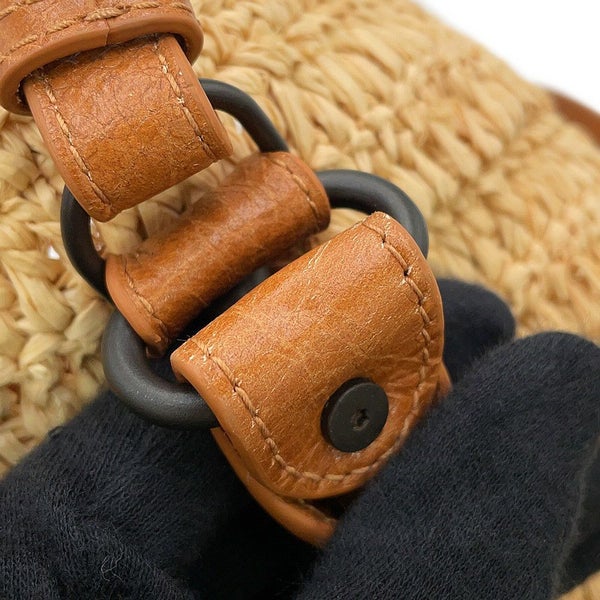 バレンシアガ ハンドバッグ Le City バスケット ミディアム ラフィア ラムスキン 828888 BALENCIAGA 2way