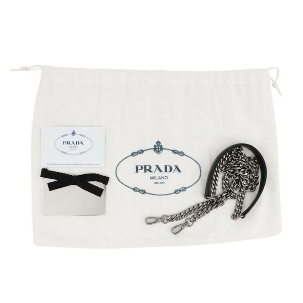 プラダ チェーンショルダーバッグ ミニバッグ サフィアーノレザー 1BP018 PRADA 黒