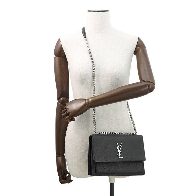 サンローランパリ チェーンショルダーバッグ サンセット ミディアム 442906 SAINT LAURENT PARIS YSL 黒 2way