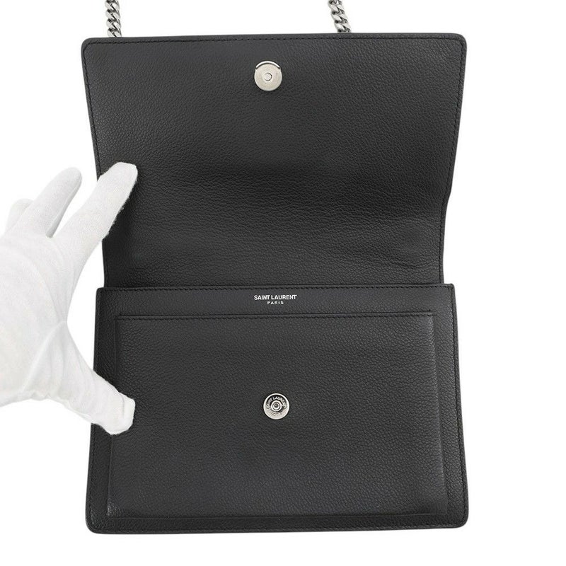 サンローランパリ チェーンショルダーバッグ サンセット ミディアム 442906 SAINT LAURENT PARIS YSL 黒 2way