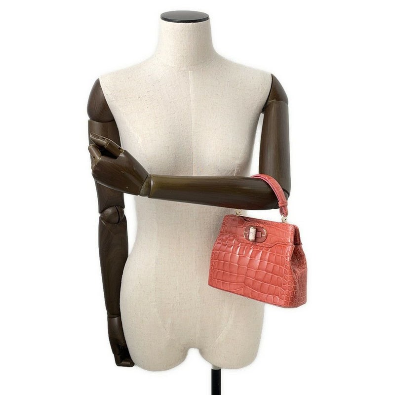 ブルガリ ハンドバッグ イザベラ・ロッセリーニ アリゲーター BVLGARI 2way