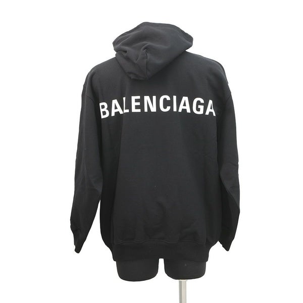 バレンシアガ パーカー バックロゴプリント コットン メンズサイズS 518215 BALENCIAGA トップス 黒