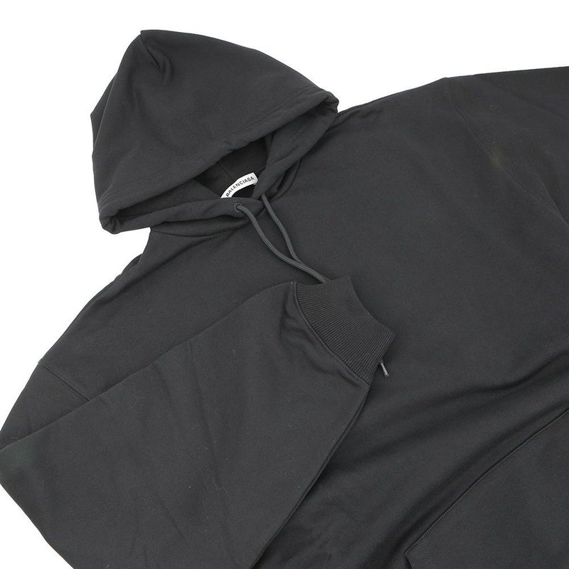 バレンシアガ パーカー バックロゴプリント コットン メンズサイズS 518215 BALENCIAGA トップス 黒