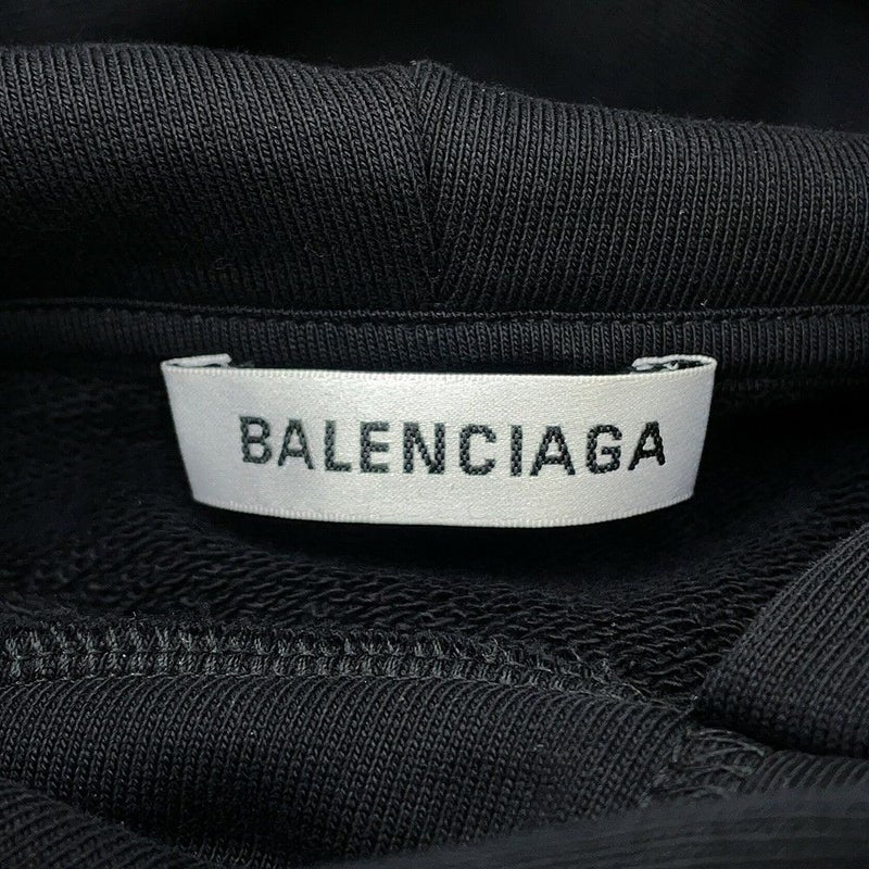 バレンシアガ パーカー バックロゴプリント コットン メンズサイズS 518215 BALENCIAGA トップス 黒