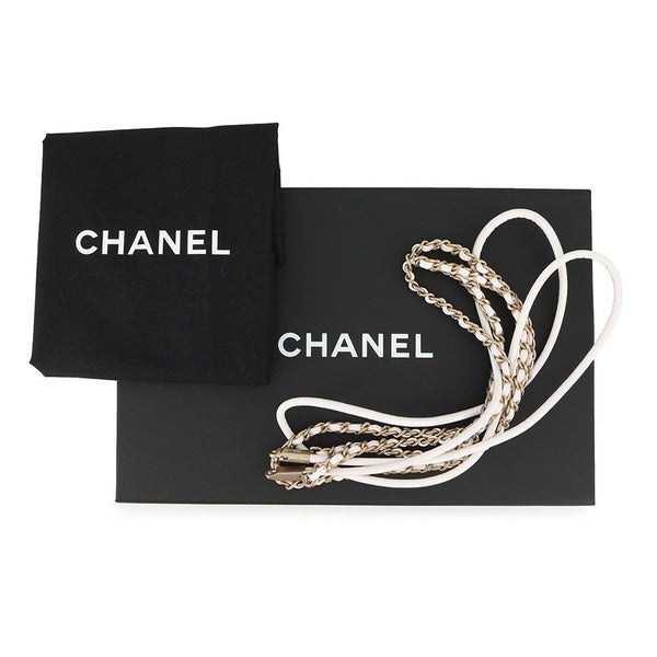 シャネル ハンドバッグ CHANEL 22 ミニ ココマーク パンチング シャイニーカーフレザー AS3980 CHANEL 2way 白