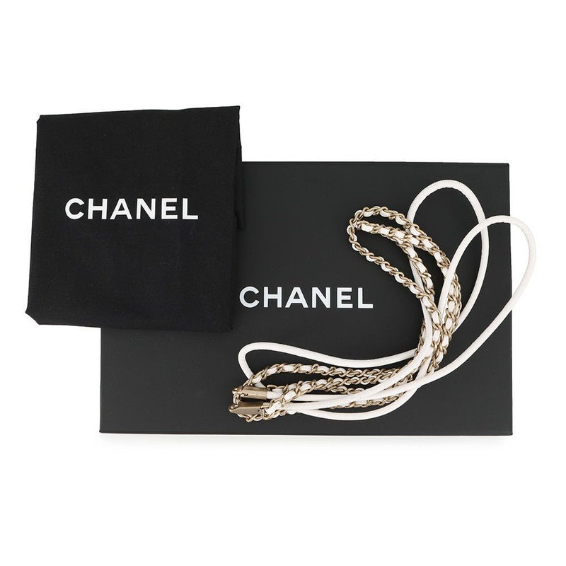シャネル ハンドバッグ CHANEL 22 ミニ ココマーク パンチング シャイニーカーフレザー AS3980 CHANEL 2way 白