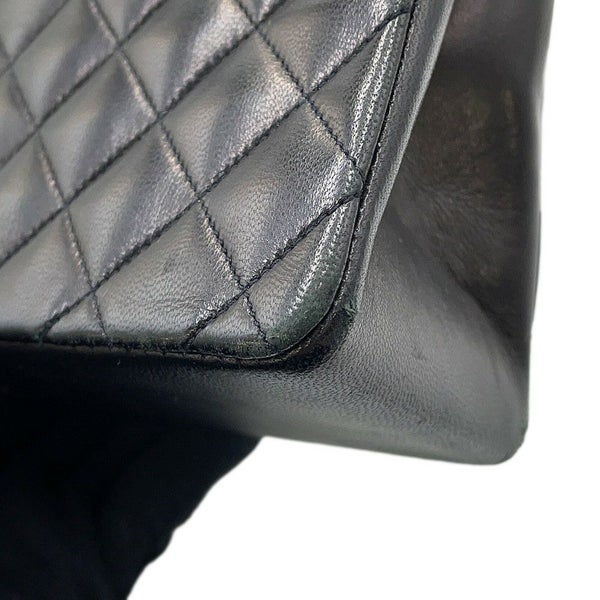 シャネル チェーンショルダーバッグ マトラッセ ココマーク ラムスキン CHANEL 黒
