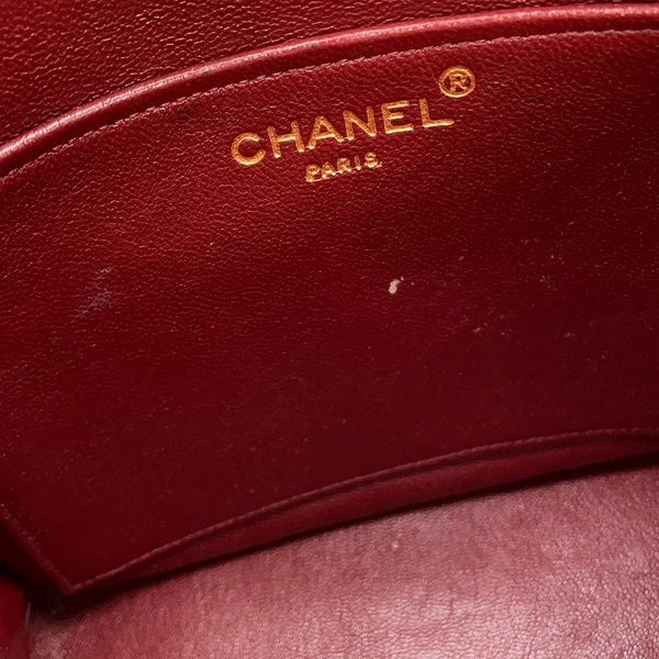 シャネル チェーンショルダーバッグ マトラッセ ココマーク ラムスキン CHANEL 黒