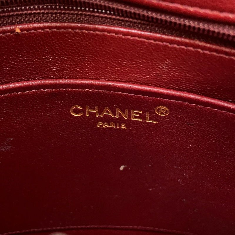 シャネル チェーンショルダーバッグ マトラッセ ココマーク ラムスキン CHANEL 黒