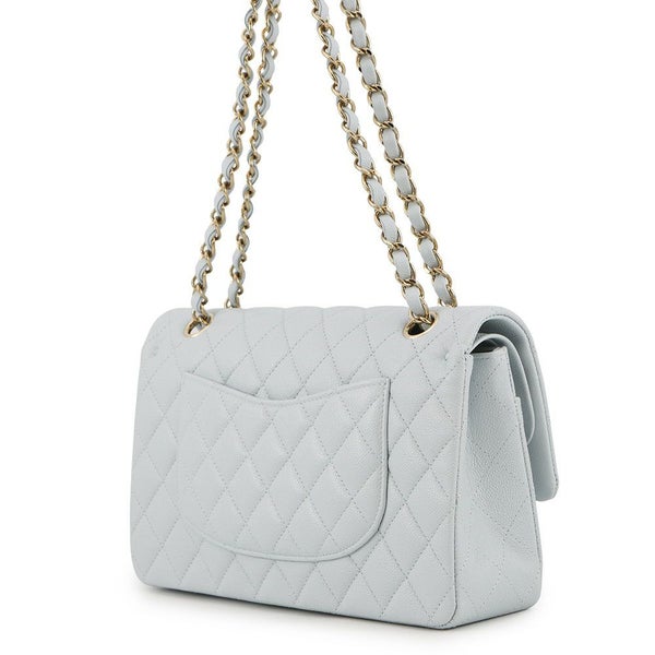 シャネル チェーンショルダーバッグ マトラッセ25 ココマーク ダブルチェーン キャビアスキン A01112 CHANEL