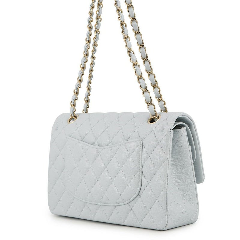 シャネル チェーンショルダーバッグ マトラッセ25 ココマーク ダブルチェーン キャビアスキン A01112 CHANEL