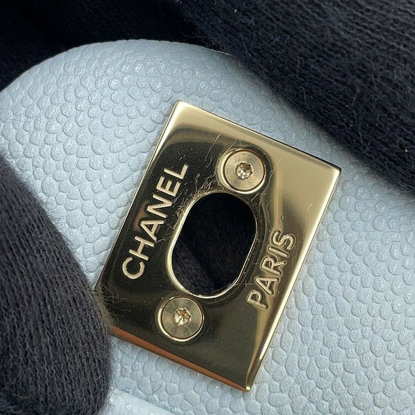 シャネル チェーンショルダーバッグ マトラッセ25 ココマーク ダブルチェーン キャビアスキン A01112 CHANEL