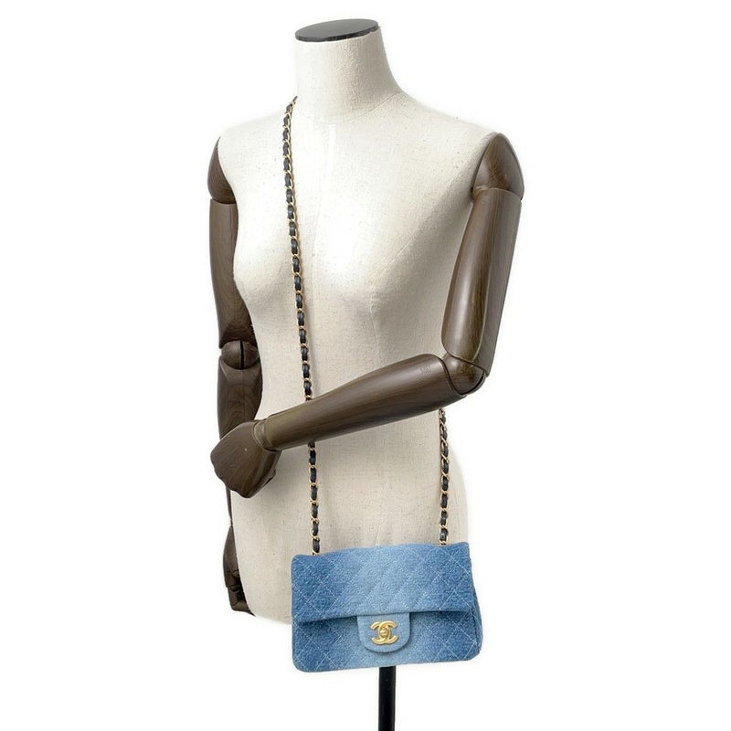 シャネル チェーンショルダーバッグ ココマーク ミニ フラップ デニム A69900 CHANEL