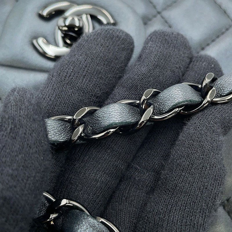 シャネル チェーンショルダーバッグ ココマーク ミニ フラップ ラムスキン A69900 CHANEL 黒