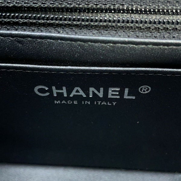 シャネル チェーンショルダーバッグ ココマーク ミニ フラップ ラムスキン A69900 CHANEL 黒