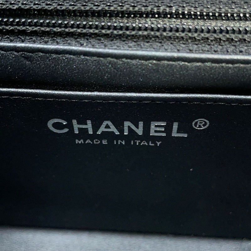 シャネル チェーンショルダーバッグ ココマーク ミニ フラップ ラムスキン A69900 CHANEL 黒