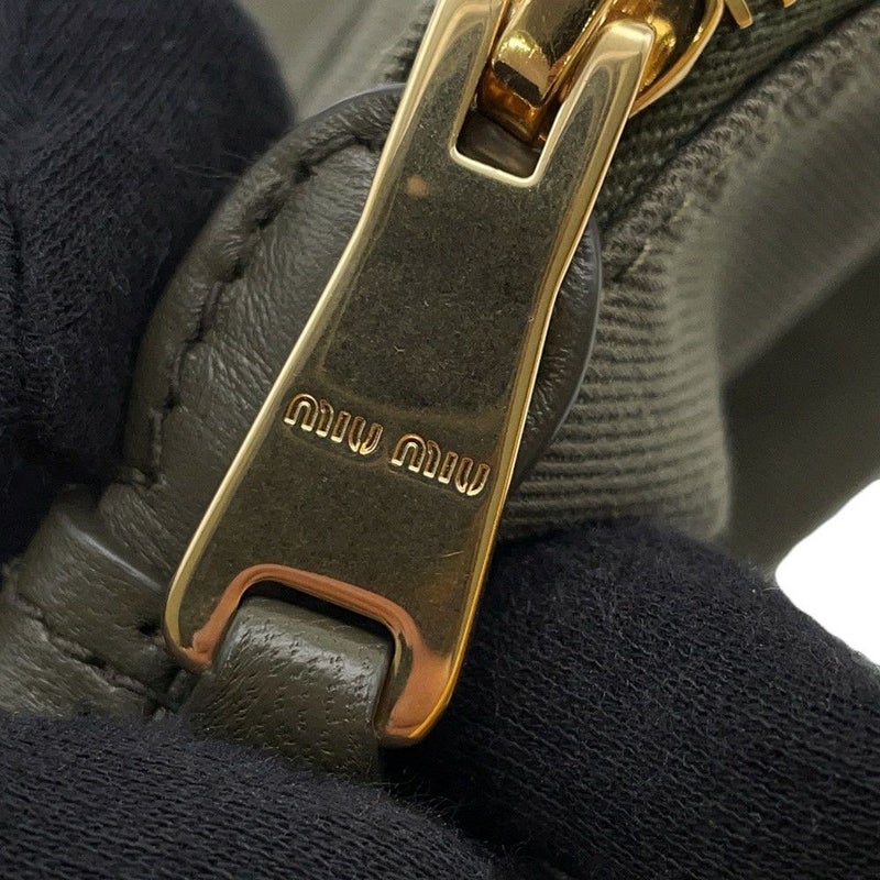 ミュウミュウ ポーチ ギャバジン キャンバス 5NE841 MIUMIU バッグ