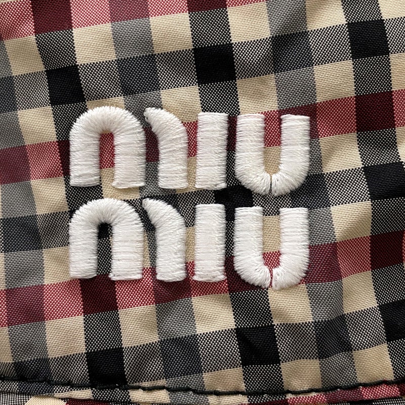ミュウミュウ ハット ヴィッチー バケットハット ロゴ  ポーチ付き MIUMIU 帽子