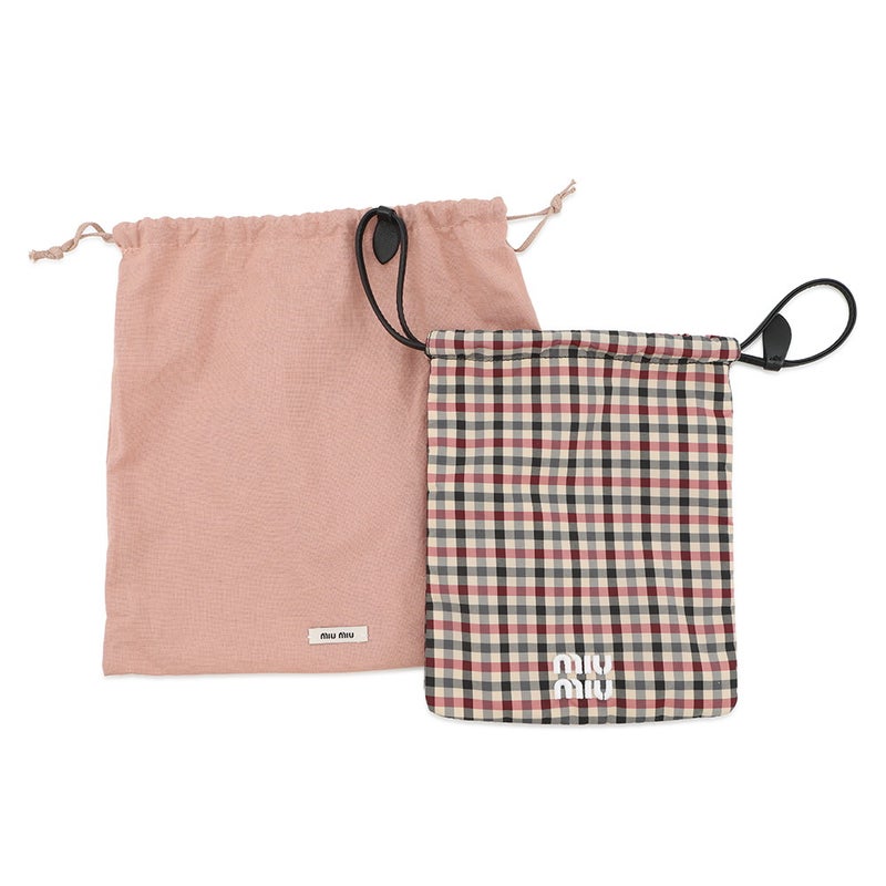 ミュウミュウ ハット ヴィッチー バケットハット ロゴ  ポーチ付き MIUMIU 帽子