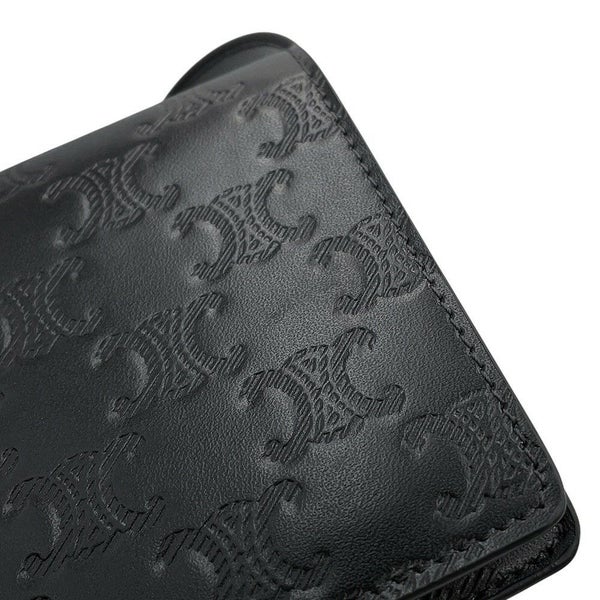 セリーヌ ショルダーバッグ トリオンフ ホリゾンタル スリーブ レザー 10K773FQD CELINE 黒